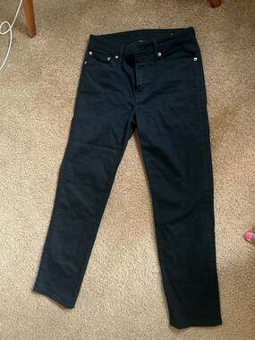 American Eagle Airflex+ Black Straight Leg Jeans